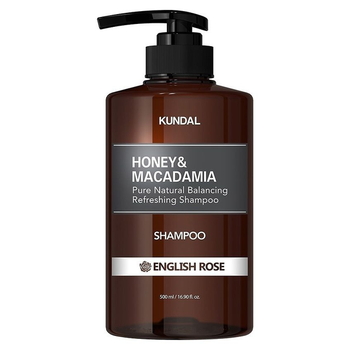 Бессульфатный шампунь KUNDAL Honey & Macadamia Nature Shampoo English Rose для волос Английская Роза 500 мл