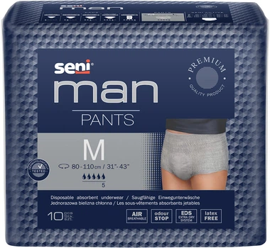 Трусы впитывающие для взрослых Seni Man Pants Medium 10 шт (5900516800543)