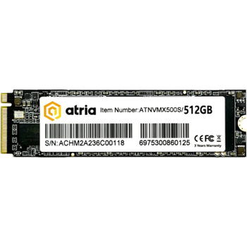 SSD накопичувач atria x500s 512gb m.2 2280 (atnvmx500s/512)