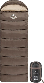 Спальник с капюшоном Naturehike U250S NH20MSD07 (0°C) левый Коричневый (6927595769294-L)