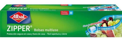 Пакети для заморозки Albal Bolsas Multiuso Hermetica 3 Litros Ziplock універсальний 8 шт (4008871208958)
