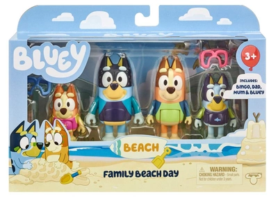 Набір фігурок Bluey Family Beach Day 4 шт (0630996175477)
