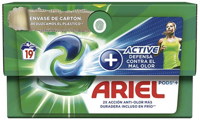 Капсули для прання Ariel Pods Odor Active 3 en 1 Detergente 19 шт (8006540775844)