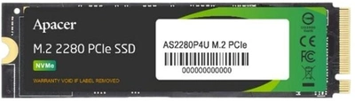 Dysk SSD Apacer AS2280P4U 1TB M.2 2280 PCIe 3.0 x4 F2:F783D NAND (TLC) (AP1TBAS2280P4U-1)