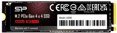 Dysk SSD Silicon Power UD90 4TB M.2 2280 NVMe PCIe 4.0 x4 3D NAND (TLC) (SP04KGBP44UD9005)