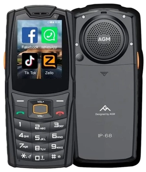 Telefon komórkowy AGM M7 2/16GB 4G Black (6934663603749)