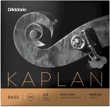 Струны для контрабаса D'Addario Kaplan Bass String Set 3/4 Scale, Medium Tension