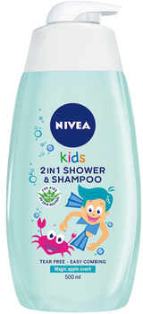 Гель для миття тіла Nivea Kids 2 в 1 з ароматом яблучної карамелі 500 мл (5900017071787)