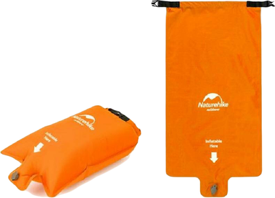 Килимок надувний з подушкою Naturehike FC-12 NH19Z012-P 65 мм Orange (6927595735701)