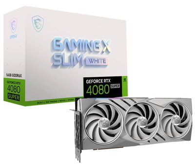 Відеокарта MSI RTX 4080 SUPER 16G GAMING X SLIM WHITE (RTX 4080 SUPER 16G GAMING X SLIM WHITE) (GDDR6X, 256 bit, PCI-E 4.0)