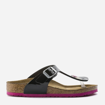 Klapki japonki dziecięce dla dziewczynki Birkenstock GIZEH Kids Birko-Flor Narrow 32 Czarny/Fioletowy (4052001218393)