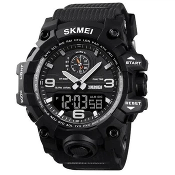 Часы наручные 1586BK SKMEI с подсветкой, BLACK-BLACK