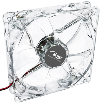 Вентилятор 12 см AKYGA LED Molex 120x120 мм Білий (AW-12A-WH)