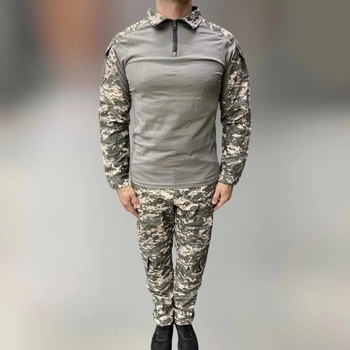 Военная форма COMBAT (убакс и брюки), коттон (хлопок), пиксель НАТО, размер XL, тактическая форма