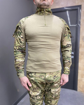 Армійська Кофта Убакс, Мультикам, розмір 3XL, з пазами під лікті, Yakeda Combat, тактична сорочка Убакс