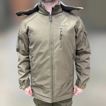 Куртка тактическая WOLFTRAP, Softshell, цвет Олива, размер XL, зимняя флисовая куртка для военных