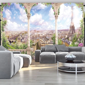 Фотошпалери 3D 368x254 см Арка в місті Париж (11417V8)+клей