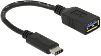 Adapter Delock USB Type-C - USB Type-A 0.15 m Black (4043619656349)