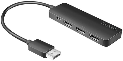 Adapter LogiLink DisplayPort – 3 x HDMI 0.17 m Black (4052792067569)