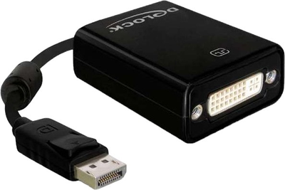 Адаптер Delock DisplayPort - DVI 0.125 м Black (4043619618477)