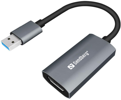 Адаптер Sandberg HDMI - USB Type-A Grey (5705730134197)