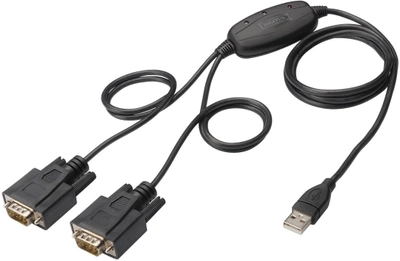 Adapter Digitus USB Type-A – 2 x RS232 1.5 m Black (DA-70158)