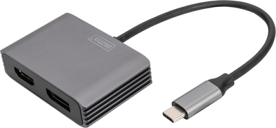 Adapter Digitus USB Type-C - mini-DisplayPort + HDMI 0.2 m Gray (DA-70826)