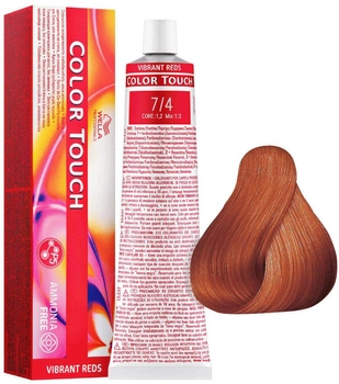 Farba do włosów Wella Professionals Color Touch Vibrant Reds 7/4 Medium Copper Blonde 60 ml (8005610527673)