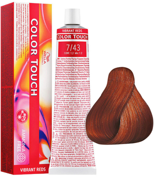 Farba do włosów Wella Professionals Color Touch Vibrant Reds 7/43 Medium Golden Copper 60 ml (8005610529387)
