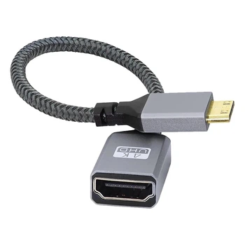 Кабель переходник 4К 60Hz Mini-HDMI - HDMI (M/F), 20 см (Прямой) (48674)