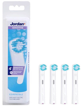 Насадки для електричної зубної щітки Jordan Sensitive Brush Heads 4 шт (7046110036297)