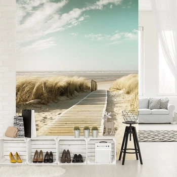 Флізелінові фотошпалери 3D море 184x254 см пляж (11593V4A)+клей