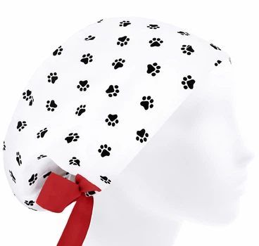 Медицинская шапочка женская HeadwearUniverse универсальная принт Лапки