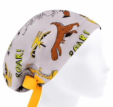 Медицинская шапочка женская HeadwearUniverse универсальная принт Динозавр