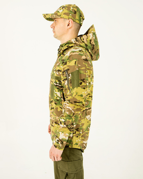 Ветровка куртка мультикам летняя мужская камуфляжная с капюшоном, с липучками под шевроны 58