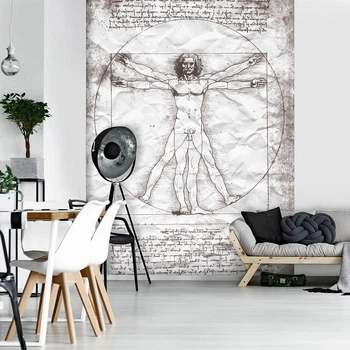 Флизелиновые фотообои 184 x 254 см Витрувианский человек (13448V4A)+клей