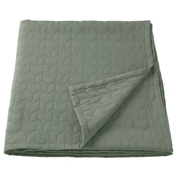 Покрывало ИКЕА КЁЛАКС серо-зеленый, 230x250 см 705.134.26