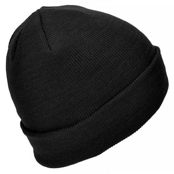 Шапка Акрилова Тонкої В'язки Beanie Cap, Black