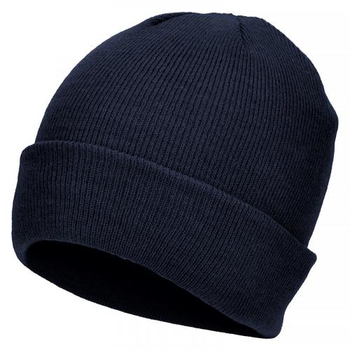 Шапка Акрилова Тонкої В'язки Beanie Cap, Navy