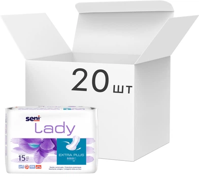 Упаковка прокладок урологічних Seni Lady Extra Plus 15 шт x 20 упаковок (5900516179960)