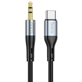 Аудио Кабель AUX to Type-C - Hoco UPA26 (1 метр, Aux 3.5mm - Type-C, TPE, переходник) - Черный
