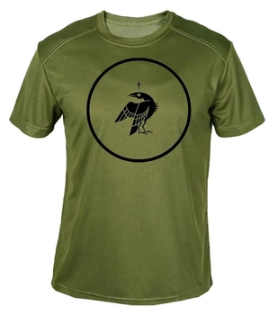 Футболка потовідвідна армійська ЗСУ з принтом "Птах із зіркою" в оливі M