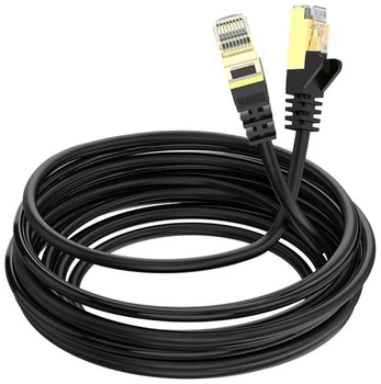 Мережевий інтернет кабель для роутера Kakusiga KSC-745 CAT6 High-Speed ​​1Gbts LAN RJ45 5м - Black