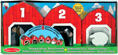 Zestaw do zabawy Melissa & Doug Nesting and Sorting Barns & Animals (0000772124348)