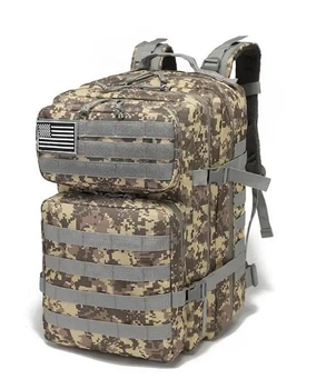 Тактический походный рюкзак на 45 л D3-GGL-306 Серый пиксель