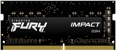 Оперативна пам'ять Kingston Fury SODIMM DDR4-3200 8192 MB PC4-25600 Impact Black (KF432S20IB/8)