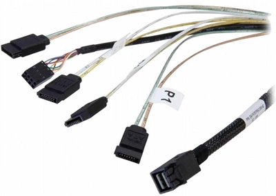 Kabel LSI 4 x mini-SAS HD - SATA 0.8 m Black (L5-00220-00)