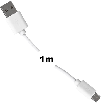 Кабель Whitenergy USB Type-A - micro-USB 1 м White (5908214367160)