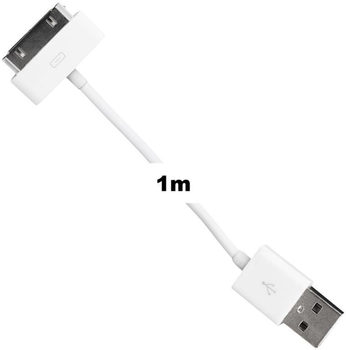 Набор кабелей Whitenergy USB Type-A - iPhone 4 1 m White (5908214367245)