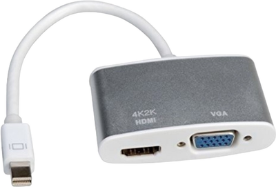Адаптер Roline mini-DisplayPort - HDMI/VGA Silver (7611990132263)